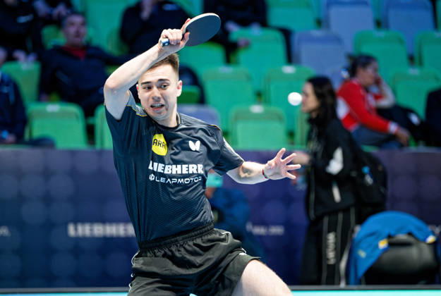 Kay Stumper of SV Muelhausen, Germany (photo ms1492) at the 2026 European Table Tennis Championships in Ljubljana LJUBLJANA, SLOVENIA, OCTOBER 12, 2026 Kay Stumper Post SV Muelhausen, Germany (photo ms1492) in action at the European Table Tennis Championships at Stozice Arena, Ljubljana, Slovenia. Photo by Manfred Schillings. Ljubljana, Stozice Arena, Lisbon, Slovenia