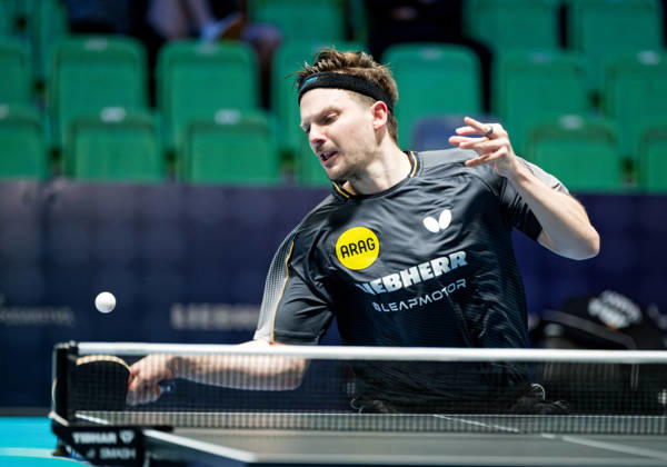 Ricardo Walther of ASC Gruenwettersbach, Germany (photo ms1553) at the 2026 European Table Tennis Championships in Ljubljana LJUBLJANA, SLOVENIA, OCTOBER 12, 2026 Ricardo Walther of ASC Gruenwettersbach, Germany (photo ms1553) in action at the European Table Tennis Championships at Stozice Arena in Ljubljana, Slovenia. Photo by Manfred Schillings. Ljubljana, Stozice Arena, Lisbon, Slovenia