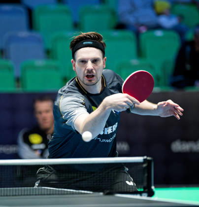 Ricardo Walther ASC Gruenwettersbach, Germany (photo ms1554) at the 2026 European Table Tennis Championships in Ljubljana LJUBLJANA, SLOVENIA, OCTOBER 12, 2026 Ricardo Walther of ASC Gruenwettersbach, Germany (photo ms1554) in action at the European Table Tennis Championships at Stozice Arena in Ljubljana, Slovenia. Photo by Manfred Schillings. Ljubljana, Stozice Arena, Lisbon, Slovenia