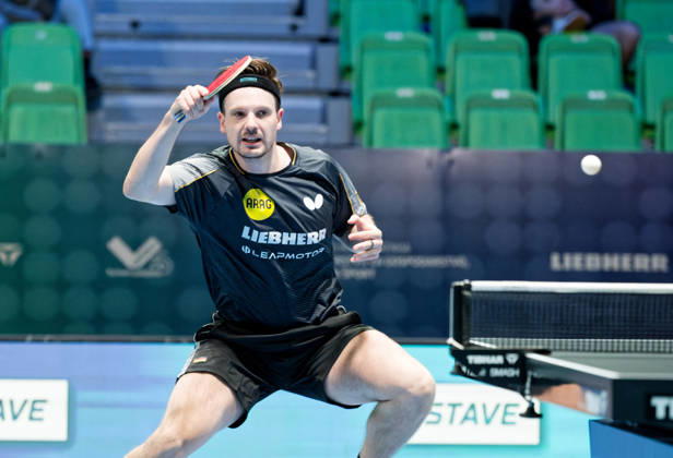 Ricardo Walther ASC Gruenwettersbach, Germany (photo ms1556) at the 2026 European Table Tennis Championships in Ljubljana LJUBLJANA, SLOVENIA, OCTOBER 12, 2026 Ricardo Walther of ASC Gruenwettersbach, Germany (photo ms1556) in action at the European Table Tennis Championships at Stozice Arena in Ljubljana, Slovenia. Photo by Manfred Schillings. Ljubljana, Stozice Arena, Lisbon, Slovenia