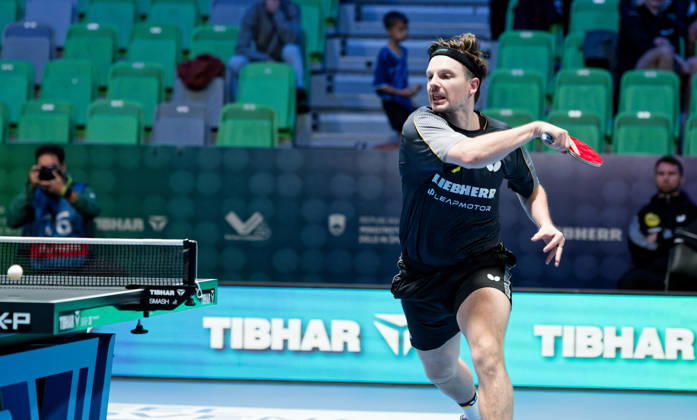 Ricardo Walther of ASC Gruenwettersbach, Germany (photo ms1558) at the 2026 European Table Tennis Championships in Ljubljana LJUBLJANA, SLOVENIA, OCTOBER 12, 2026 Ricardo Walther of ASC Gruenwettersbach, Germany (photo ms1558) in action at the European Table Tennis Championships at Stozice Arena in Ljubljana, Slovenia. Photo by Manfred Schillings. Ljubljana, Stozice Arena, Lisbon, Slovenia