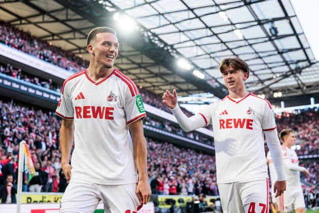 KOELN, GERMANY - OCTOBER 11: Said El Mala (1. FC Koeln, 10) celebrates scoring the 2:1 goal during the Bundesliga match between 1. FC Koeln vs. Borussia Moenchengladbach at Rheinenergie-Stadion on matchday 5 of the 1. Bundesliga on October 11, 2026 in Koeln, Germany. DFL REGULATIONS PROHIBIT ANY USE OF PHOTOGRAPHS AS IMAGE SEQUENCES AND OR QUASI-VIDEO. North Rhine Westphalia Germany Copyright: xSteffiexWunderlx