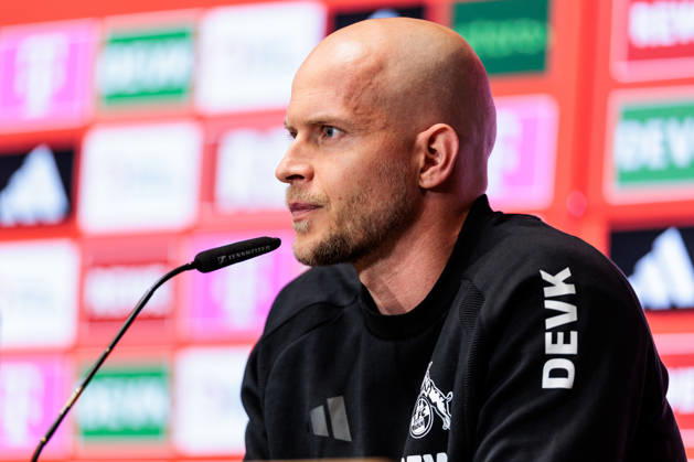 KOELN, GERMANY - OCTOBER 11: Rene Wagner (Head Coach 1. FC Koeln) during the post game press conference, PK, Pressekonferenz o the Bundesliga match between 1. FC Koeln vs. Borussia Moenchengladbach at Rheinenergie-Stadion on matchday 5 of the 1. Bundesliga on October 11, 2026 in Koeln, Germany. DFL REGULATIONS PROHIBIT ANY USE OF PHOTOGRAPHS AS IMAGE SEQUENCES AND OR QUASI-VIDEO. North Rhine Westphalia Germany Copyright: xSteffiexWunderlx