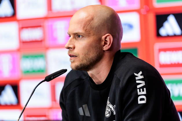 KOELN, GERMANY - OCTOBER 11: Rene Wagner (Head Coach 1. FC Koeln) during the post game press conference, PK, Pressekonferenz o the Bundesliga match between 1. FC Koeln vs. Borussia Moenchengladbach at Rheinenergie-Stadion on matchday 5 of the 1. Bundesliga on October 11, 2026 in Koeln, Germany. DFL REGULATIONS PROHIBIT ANY USE OF PHOTOGRAPHS AS IMAGE SEQUENCES AND OR QUASI-VIDEO. North Rhine Westphalia Germany Copyright: xSteffiexWunderlx