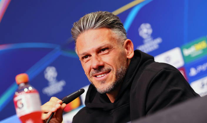 RB Leipzig Champions League Press Conference, Leipzig, October 12, 2026, RB Academy, UEFA Champions League, RB Leipzig press conference on the day before the RB Leipzig vs. PSV Eindhoven match. Pictured: Coach Martin Demichelis, RB Leipzig, Picture Point