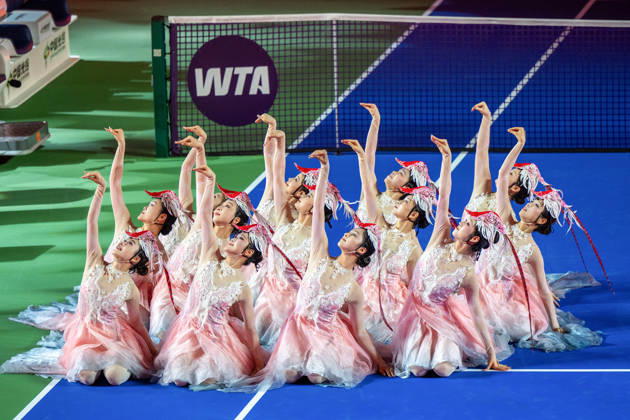 (261012) -- WUHAN, Oct. 12, 2026 -- Dancers perform during the opening ceremony of the 2026 Wuhan Open tennis tournament in Wuhan, capital of central China s Hubei Province, Oct. 12, 2026. ) (SP)CHINA-WUHAN-TENNIS-WUHAN OPEN-OPENING CEREMONY (CN) DuxZixuan 