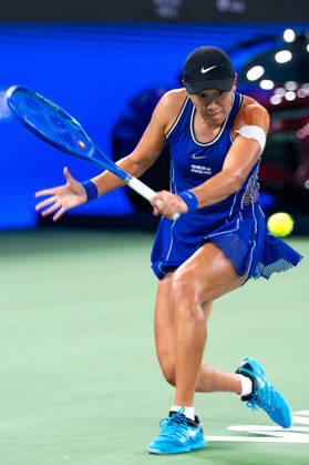 (261012) -- WUHAN, Oct. 12, 2026 -- Wang Xiyu hits a return during the women s sinlges round of 64 match between Wang Xiyu of China and Wang Xinyu of China of the 2026 Wuhan Open tennis tournament in Wuhan, capital of central China s Hubei Province, Oct. 12, 2026. ) (SP)CHINA-WUHAN-TENNIS-WUHAN OPEN-WOMEN S SINGLES-ROUND OF 64 (CN) XiaoxYijiu 