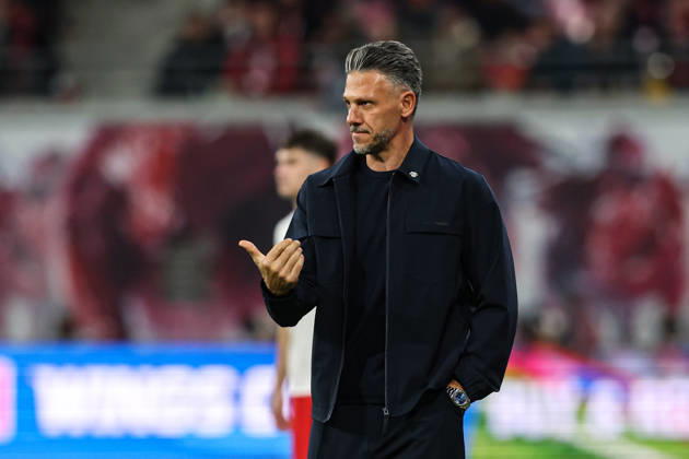 Coach Martin Demichelis, RB Leipzig 1, Bundesliga, 2026–2027 season, league match between RB Leipzig and Eintracht Frankfurt at the Red Bull Arena in Leipzig; soccer, Germany, man, men, October 10, 2026