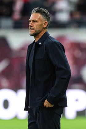 Coach Martin Demichelis, RB Leipzig 1, Bundesliga, 2026–2027 season, league match between RB Leipzig and Eintracht Frankfurt at the Red Bull Arena in Leipzig; soccer, Germany, man, men, October 10, 2026