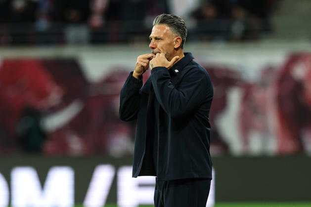 Coach Martin Demichelis, RB Leipzig 1, Bundesliga, 2026–2027 season, league match between RB Leipzig and Eintracht Frankfurt at the Red Bull Arena in Leipzig; soccer, Germany, man, men, October 10, 2026