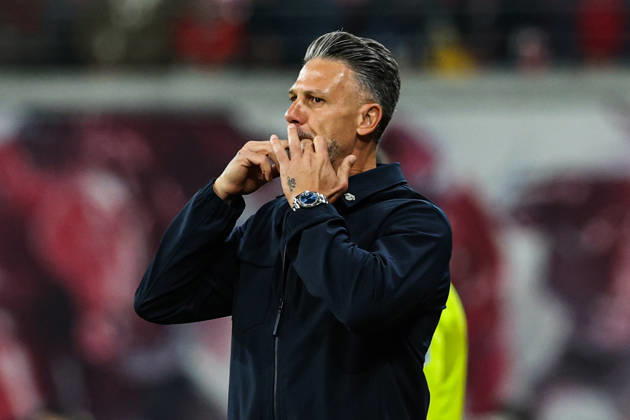 Coach Martin Demichelis, RB Leipzig, 2026–2027 Bundesliga season, league match between RB Leipzig and Eintracht Frankfurt at the Red Bull Arena in Leipzig; soccer, Germany, man, men, October 10, 2026