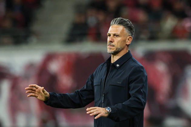 Coach Martin Demichelis, RB Leipzig 1, Bundesliga, 2026–2027 season, league match between RB Leipzig and Eintracht Frankfurt at the Red Bull Arena in Leipzig; soccer, Germany, man, men, October 10, 2026