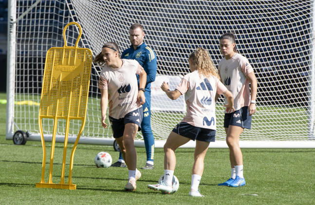 October 12, 2026, Chester, Pennsylvania, United States: SpainÃ¢â‚¬â ¢s national team, Nationalteam ¢â‚¬â ¢s players in action during training before SpainÃ¢â‚¬â ¢s match against the US WomenÃ¢â‚¬â ¢s national team at Subaru Park in Chester PA Chester United States - ZUMArf1_ 20261012_zaf_rf1_019 Copyright: xRickyxFitchettx