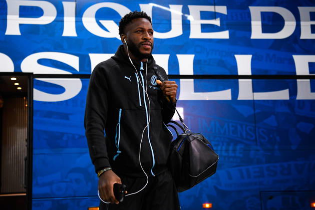 ESTAC Troyes v Olympique de Marseille - Ligue 1 McDonald s 2026 2027 Faris MOUMBAGNA of Olympique de Marseille arrive prior Ligue 1 McDonald s match between Troyes and Marseille at Stade de l Aube on October 11, 2026 in Troyes, France. Troyes France  Copyright: xEwenxGavetx 776573381