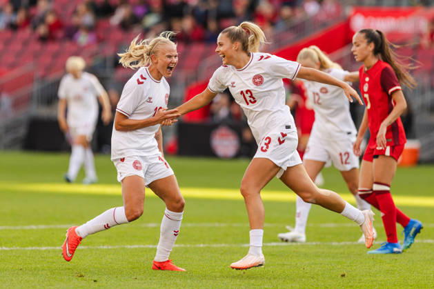 Pernille Harder of Denmark scores their team s second goal during the Women’s International Friendly, Länderspiel, Nationalmannschaft match between Canada and Denmark on October 12th, 2026 in BMO Field, Toronto, Ontario, Canada Copyright: xCurtisxWongx xSPPx Sportspressphoto_SPR253869