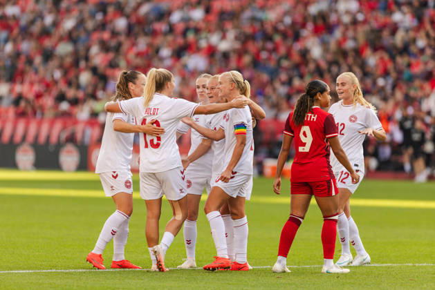 Pernille Harder of Denmark scores their team s second goal during the Women’s International Friendly, Länderspiel, Nationalmannschaft match between Canada and Denmark on October 12th, 2026 in BMO Field, Toronto, Ontario, Canada Copyright: xCurtisxWongx xSPPx Sportspressphoto_SPR253872