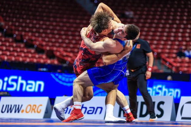 U23 World Championships, 82 kg, Greco-Roman: Azimjon Soatullaev (UZB) vs. Ismail Bereket (TUR) Copyright: xAmirrezaxAliasgarix Kadir Caliskan United World Wr