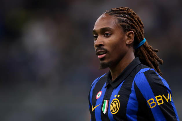 FC Internazionale v Parma Calcio 1913 - Serie A - Season 2026-2027 Milan, Italy, 10th October 2026. Djed Spence of FC Internazionale reacts during the FC Internazionale vs Parma Calcio 1913 Serie A match at Giuseppe Meazza, Milan. Picture credit should read: Jonathan Moscrop Milan Stadio Giuseppe Meazza Italy