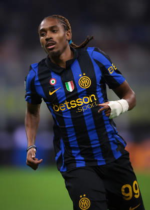 FC Internazionale v Parma Calcio 1913 - Serie A - Season 2026-2027 Milan, Italy, 10th October 2026. Djed Spence of FC Internazionale during the FC Internazionale vs Parma Calcio 1913 Serie A match at Giuseppe Meazza, Milan. Picture credit should read: Jonathan Moscrop Milan Stadio Giuseppe Meazza Italy