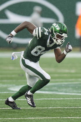 Oct 11, 2026; East Rutherford, NJ, USA; New York Jets wide receiver Malik McClain (84) in action during an NFL, American Football Herren, USA game against the Cleveland Browns at MetLife Stadium. Mandatory Credit: -Cal Media NFL 2026: Browns Vs Jets OCT 11  - ZUMAc04_ 20261011_zma_c04_416 Copyright: xChrisxSzagolax
