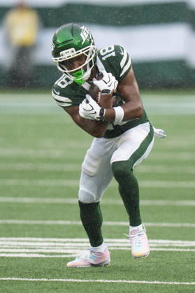 Oct 11, 2026; East Rutherford, NJ, USA; New York Jets wide receiver Isaiah Williams (18) in action during an NFL, American Football Herren, USA game against the Cleveland Browns at MetLife Stadium. Mandatory Credit: -Cal Media East Rutherford USA - ZUMAc04_ 20261011_zma_c04_434 Copyright: xChrisxSzagolax