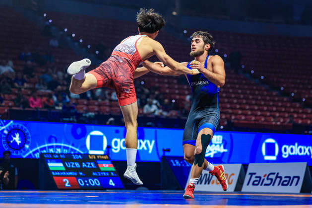 U23 World Championships, 60 kg Greco-Roman: Elmir Aliyev (AZE) defeated Mehroj Bakhramov (UZB) Copyright: xAmirrezaxAliasgarix Kadir Caliskan United World Wr