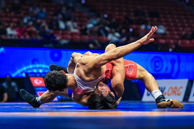U23 World Championships, 67 kg, Greco-Roman: Azat Sariyar (TUR) defeated Takaku Suzuki (JPN) Copyright: xAmirrezaxAliasgarix Kadir Caliskan United World Wr