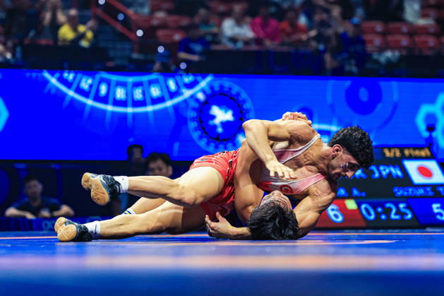 U23 World Championships, 67 kg, Greco-Roman: Azat Sariyar (TUR) defeated Takaku Suzuki (JPN) Copyright: xAmirrezaxAliasgarix Kadir Caliskan United World Wr