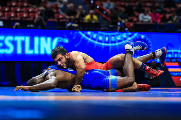 U23 World Championships, 72 kg, Greco-Roman: Gaspar Terteryan (ARM) def. Nilson Sinisterra Angulo (COL) Copyright: xAmirrezaxAliasgarix Kadir Caliskan United World Wr