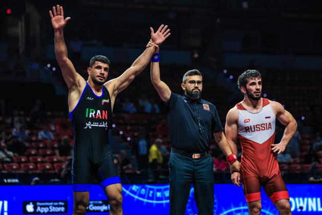 U23 World Championships, 82 kg, Greco-Roman: Abolfazl Esmaeil Mohmedi (IRI) def. Ramazan Arapkhanov (RUS) Copyright: xAmirrezaxAliasgarix Kadir Caliskan United World Wr