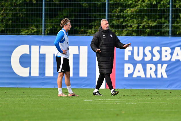 October 13, 2026, Soccer, Men s, 2nd Division Bundesliga, 2026–2027 Season, Holstein Kiel Practice, KSV Coach Tim Walter, Kiel, near Holstein Stadium Projensdorf, Training Center, Northern Schleswig-Holstein, Germany