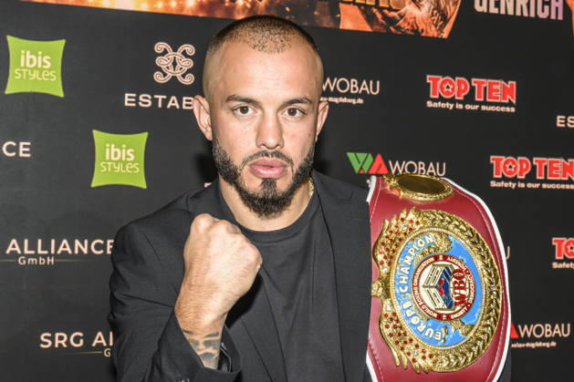 Pictured, from left: Armend Xhoxhaj – WBO Europe Champion, GER, Magdeburg, SES, First press conference ahead of the SES Boxing Gala on Saturday, November 14, 2026, Messe Magdeburg, October 13, 2026, Copyright: HMBxMedia UwexKoch