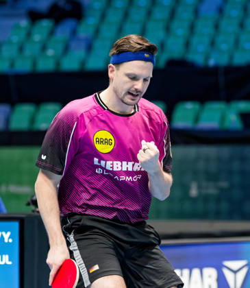 Ricardo Walther, ASC Gruenwettersbach, Germany (photo ms4008b) at the European Table Tennis Championships in Ljubljana, Slovenia LJUBLJANA, SLOVENIA, OCTOBER 13, 2026 Ricardo Walther of ASC Gruenwettersbach, Germany (photo ms4008b), advances to the main draw at the European Table Tennis Championships at the Stozice Arena in Ljubljana, Slovenia Ljubljana Stozice Arena, Slovenia