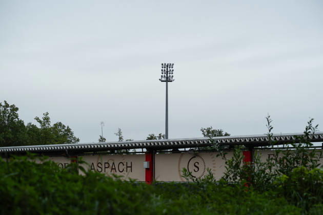 October 13, 2026, xjyhynx, Soccer 3rd Division, VfB Stuttgart U23 vs. TSG Hoffenheim II, from the left: WIRmachenDRUCK Arena in Großaspach, exterior view from Aspach