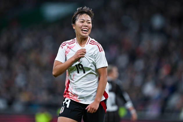 Women s International Match 26 27: Germany vs. Japan on October 13, 2026, at the Weserstadion in Bremen. Cheers, goal celebrations, goal scorers. Goal scorer Momoko Tanikawa of Japan celebrates after scoring to make it 0–1. MT