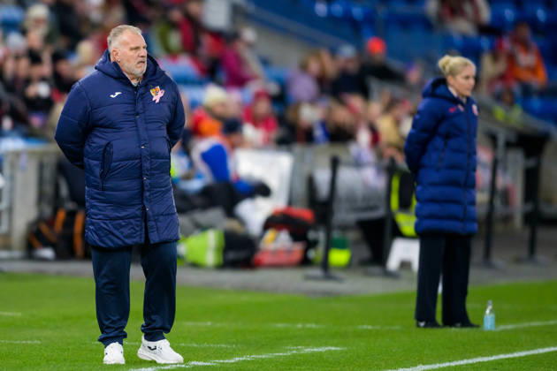 October 13, 2013: Romania s head coach Massimo Pedrazzini during the FIFA Women s World Cup qualifying soccer match between Norway and Romania on October 13, 2026 in Oslo. Photo by Marius Simensen, BILDBYRÅN COP 238 MM0076 bbeng women s soccer football soccer FIFA World Cup qualifiers World Cup qualifiers women s World Cup qualifiers international match Norway Romania  Copyright: MARIUSxSIMENSEN BB261013BB379