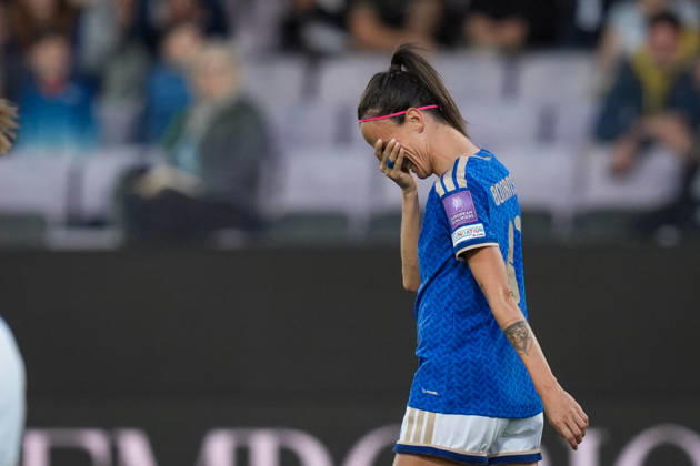 Italy s Barbara Bonansea celebrates after scoring the 1-0 goal for his team during the Women s European Qualifiers 2027 play-off round 1 second leg soccer match between Italy and Belarus at the Artemio Franchi Stadium in Florence, Italy - Tuesday, October 13, 2026 -  Copyright: xMassimoxPaolone LaPressex