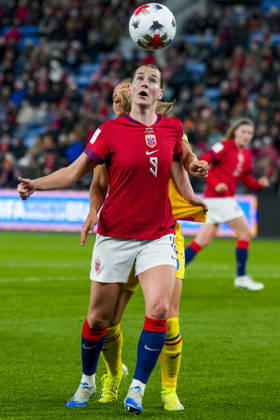 Soccer, World Cup Qualifiers, Women s, Norway vs. Romania, Oslo, October 13, 2026. Norway s Elisabeth Terland during the World Cup qualifying soccer match between Norway and Romania at Ullevaal Stadium on Tuesday. Photo: Heiko Junge, NTB, Oslo, Norway. EDITORIAL USE ONLY. RESTRICTED USE FOR BETTING COMPANIES.  Copyright: xHeikoxJungex xNTBx