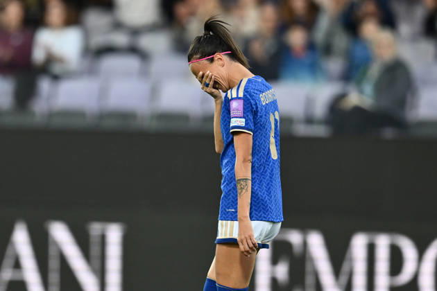 IPA89639261 - Barbara Bonansea of Italy celebrates after scoring the goal that made the score 1-0 during the second leg of the first round of the 2027 FIFA Women s World Cup European Qualifiers Playoffs between Italy and Belarus at Artemio Franchi Stadium on October 13, 2026, in Florence, Italy.  Copyright: xDomenicoxCippitelli IPAxSportx xx IPA89639261 IPA89639261