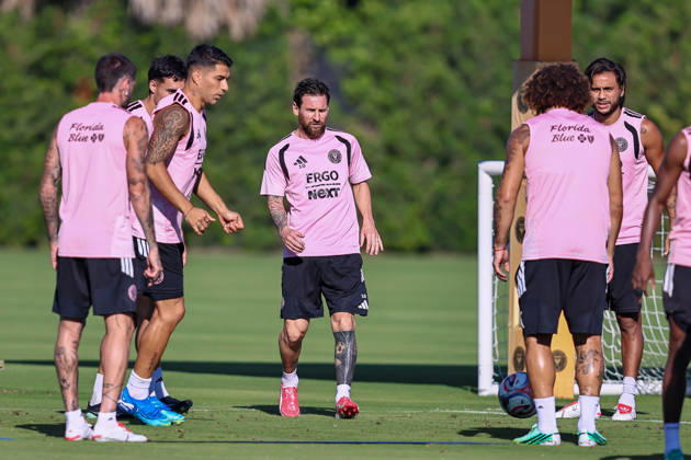 FORT LAUDERDALE, FL - OCTOBER 13: Inter Miami CF forward Lionel Messi (10) is seen during an Inter Miami Training Session at Florida Blue Training Center on October 13, 2026 in Fort Lauderdale, Florida. (Photo by Chris Arjoon Icon Sportswire) SOCCER: OCT 13 Inter Miami CF Training EDITORIAL USE ONLY Icon2610130000014