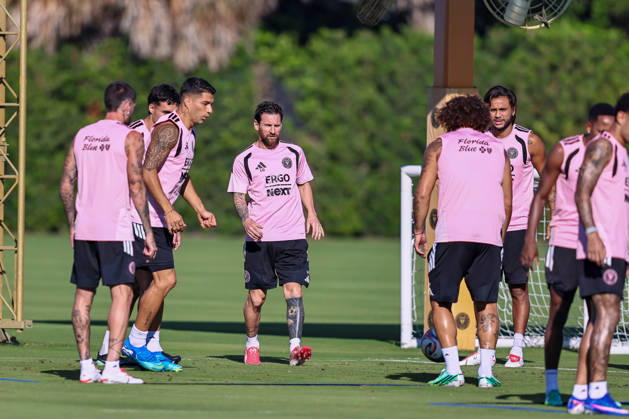 FORT LAUDERDALE, FL - OCTOBER 13: Inter Miami CF forward Lionel Messi (10) is seen during an Inter Miami Training Session at Florida Blue Training Center on October 13, 2026 in Fort Lauderdale, Florida. (Photo by Chris Arjoon Icon Sportswire) SOCCER: OCT 13 Inter Miami CF Training EDITORIAL USE ONLY Icon2610130000015