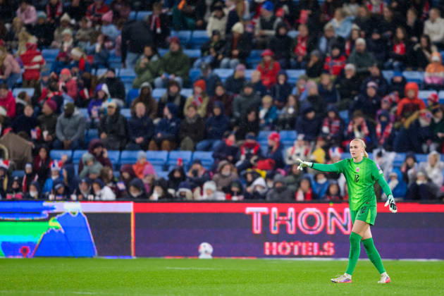 October 13, 2013: Goalkeeper Selma Panengstuen of Norway during the FIFA Women’s World Cup Qualifier soccer match between Norway and Romania on October 13, 2026 in Oslo. Photo by Marius Simensen, BILDBYRÅN COP 238 MM0076 bbeng women s soccer football soccer FIFA World Cup qualifiers World Cup qualifiers women s World Cup qualifiers international match Norway Romania  Copyright: MARIUSxSIMENSEN BB261013BB576