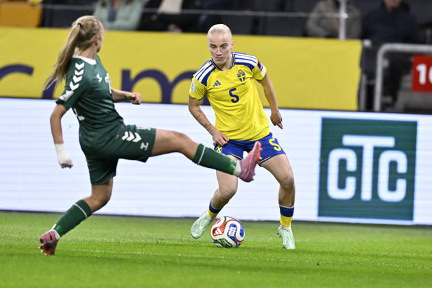 STOCKHOLM, SWEDEN 20261013 Sweden s Anna Sandberg during Tuesday s soccer match, the World Cup playoff between Sweden and Lithuania at Strawberry Arena, STOCKHOLM, SWEDEN x10050x  Copyright: xPontusxLundahl TTx VM-PLAYOFF SVERIGE-LITAUEN