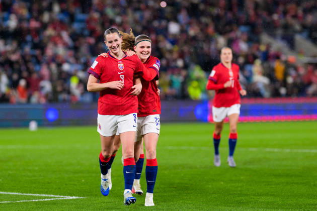 October 13, 2013: Elisabeth Terland of Norway celebrates after scoring the 4-0 goal during the FIFA Women’s World Cup Qualifier soccer match between Norway and Romania on October 13, 2026 in Oslo. Photo by Marius Simensen, BILDBYRÅN COP 238 MM0076 bbeng women s soccer football soccer FIFA World Cup qualifiers World Cup qualifiers women s World Cup qualifiers international match Norway Romania celebration  Copyright: MARIUSxSIMENSEN BB261013BB606