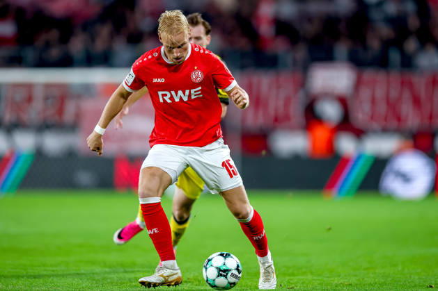 October 13, 2026, Soccer, 3rd Division, Rot Weiss Essen vs. SC Fortuna Köln, Hafenstraße Stadium, Matchday 9, 2026–27 Season Ben Hüning RWE 15 DFB regulations prohibit any use of photographs as image sequences and or quasi-video North Rhine-Westphalia, Germany