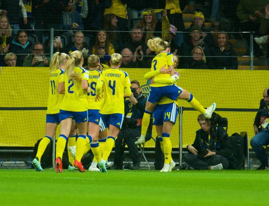 Strawberry Arena SOLNA, SWEDEN - OCTOBER 13: Sweden celebrates goal during the World Cup 2027 qualifier match between Sweden and Lithuania at Strawberry Arena on October 13, 2026 in Solna, Sweden. (Peter Sonander SPP) Copyright: xx spp-en-PeSo-20261013_SPP_PeterSonander_7083