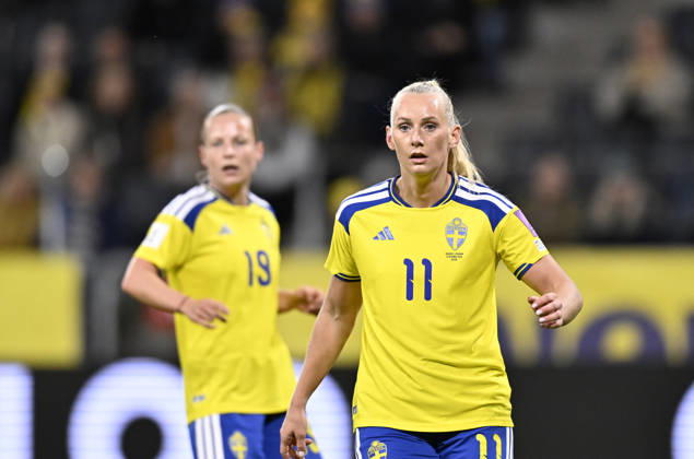 STOCKHOLM, SWEDEN, October 13, 2026: Sweden s Stina Blackstenius during Tuesday s soccer match, the World Cup playoff between Sweden and Lithuania, at Strawberry Arena, STOCKHOLM, SWEDEN x10050x  Copyright: xPontusxLundahl TTx WORLD CUP PLAYOFF SWEDEN-LITHUANIA