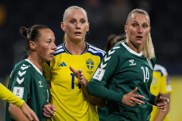 October 13, 2026: Stina Blackstenius of Sweden during the FIFA Women’s World Cup qualifying playoff soccer match between Sweden and Lithuania on October 13, 2026 in Stockholm. Photo by Jesper Zerman, BILDBYRÅN, code JZ JZ0769. soccer, football, soccer, World Cup qualifiers, FIFA Women’s World Cup qualifier, Sweden, Lithuania, women’s soccer, BBENG, Lithuania  Copyright: JESPERxZERMAN BB261013JZ049
