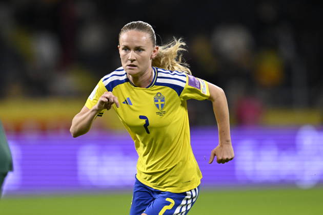 STOCKHOLM, SWEDEN 20261013 Sweden s Matilda Vinberg during Tuesday s soccer match, the World Cup playoff between Sweden and Lithuania at Strawberry Arena, STOCKHOLM, SWEDEN x10050x  Copyright: xPontusxLundahl TTx VM-PLAYOFF SVERIGE-LITAUEN