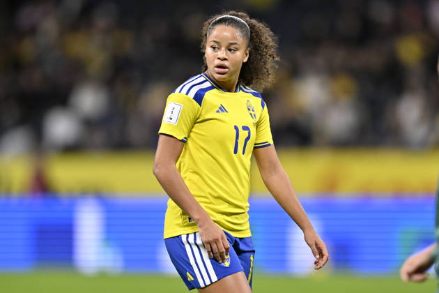 STOCKHOLM, SWEDEN, October 13, 2026: Sweden s Felicia Schröder during Tuesday s soccer match, the World Cup playoff between Sweden and Lithuania, at Strawberry Arena, STOCKHOLM, SWEDEN x10050x  Copyright: xPontusxLundahl TTx WORLD CUP PLAYOFF SWEDEN-LITHUANIA